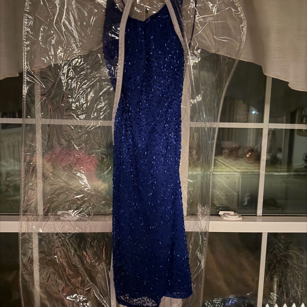 Elegant Blue Evening Prom Dress